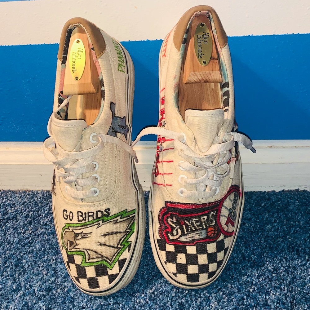 Philadelphia Flyers Eagles Sixers Phillies Vans Custom